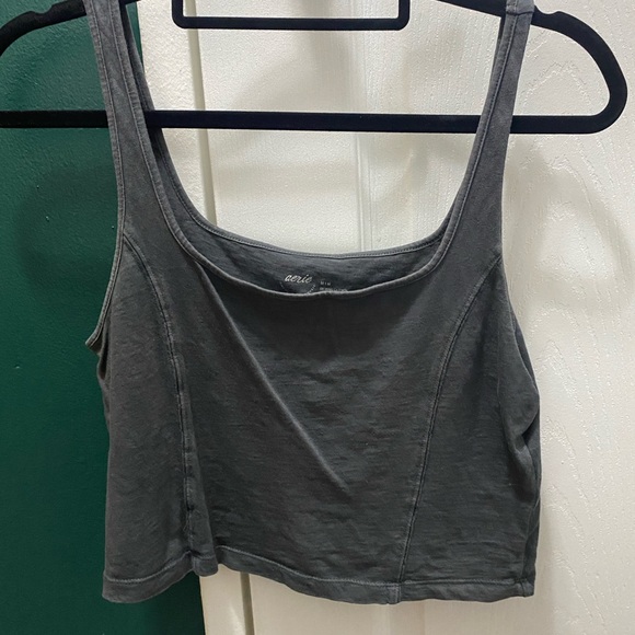 aerie Tops - Aerie Charcoal Crop Top